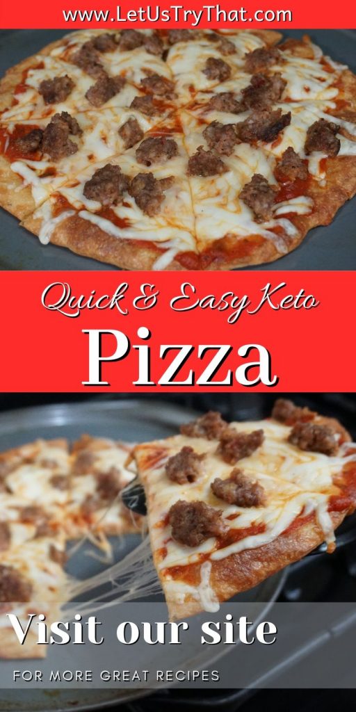 This is a Keto Pizza Recipe that is quick and easy to make. Low carb pizza that tastes every bit as good as anything you could get at a local Pizzeria only it's better, because it's healthy